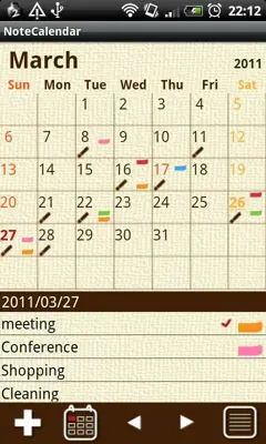 NoteCalendar Free android App screenshot 7